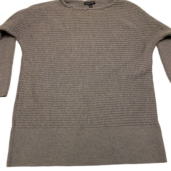 Eileen Fisher Merino Wool Tunic Sweater, Size XS, Gray,‎ Long Sleeve Lightweight - Picture 1 of 8